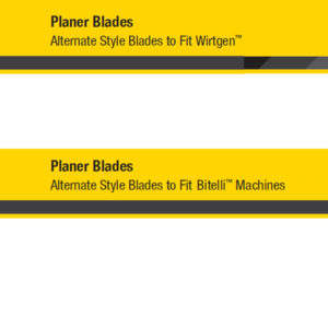 Kennametal Planer (Alternate Style) Blades that Fit Wirtgen & Bitelli Machines